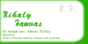 mihaly hamvas business card